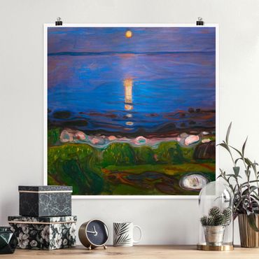 Plakat - Edvard Munch - Letnia noc nad morzem