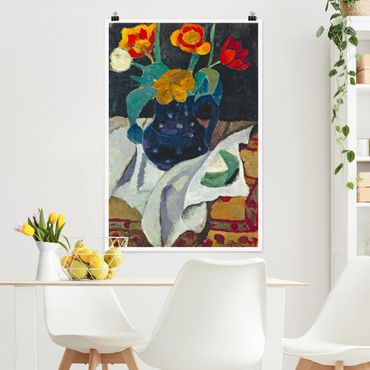 Plakat - Paula Modersohn-Becker - Martwa natura z tulipanami