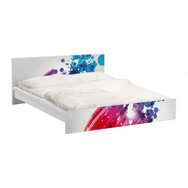 Okleina meblowa IKEA - Malm łóżko 160x200cm - Fala deszczowa i bąbelki