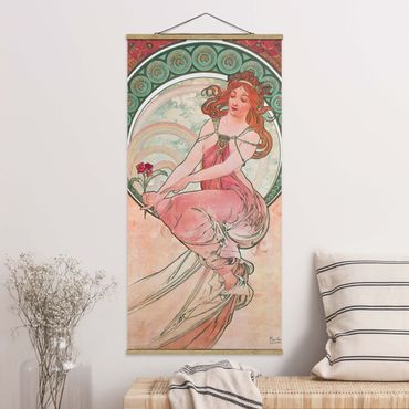 Plakat z wieszakiem - Alfons Mucha - Cztery sztuki - Malarstwo