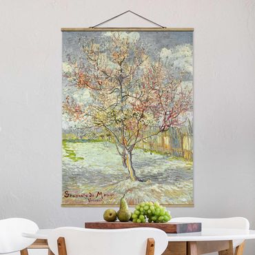 Plakat z wieszakiem - Vincent van Gogh - Kwitnące drzewa brzoskwiniowe