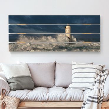 Obraz z drewna - Latarnia morska na Sardynii
