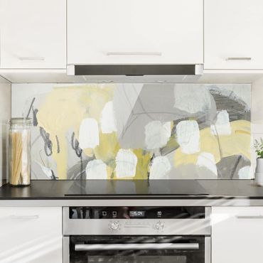 Panel szklany do kuchni - Citrony we mgle II