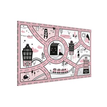 Tablica magnetyczna - Skandynawia - Różowe miasto