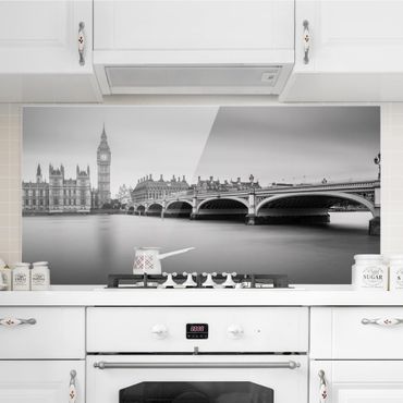 Panel szklany do kuchni - Most Westminsterski i Big Ben
