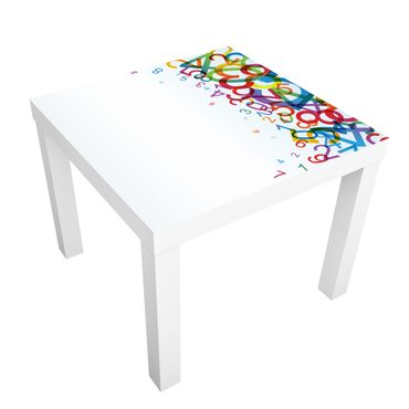 Okleina meblowa IKEA - Lack stolik kawowy - Kolorowe liczby