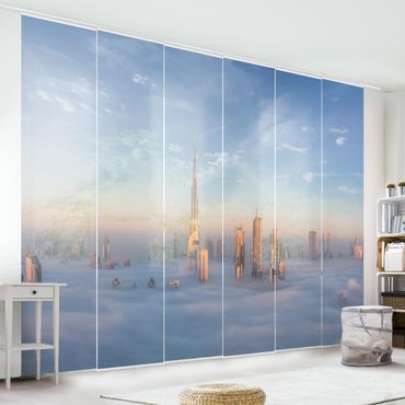 Zasłony panelowe zestaw - Dubaj ponad chmurami