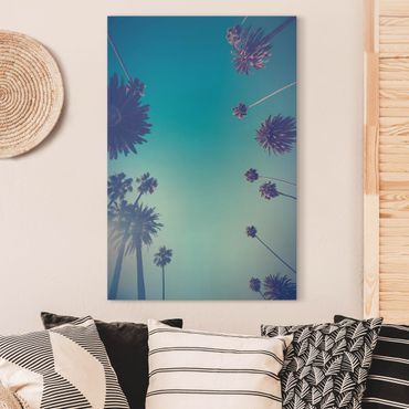 Obraz na płótnie - Rośliny tropikalne Palmy i niebo II