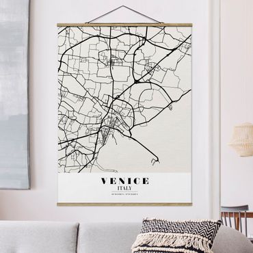 Plakat z wieszakiem - Mapa miasta Wenecja - Klasyczna
