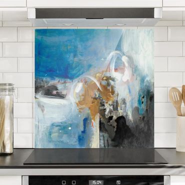 Panel szklany do kuchni - Abstrakcja interakcji II