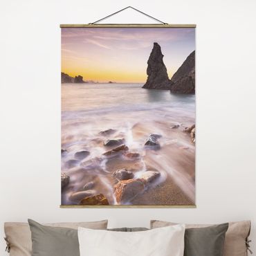 Plakat z wieszakiem - Hiszpańska plaża o wschodzie słońca