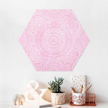 Obraz heksagonalny z Forex - Wzór Mandala Pink