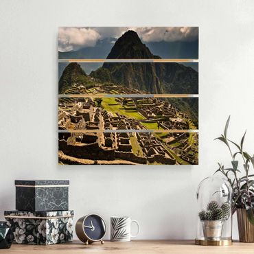 Obraz z drewna - Machu Picchu