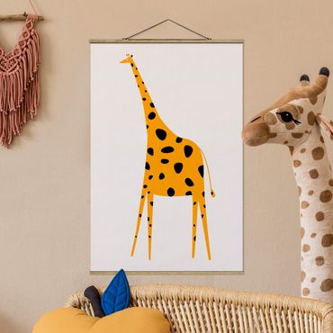 Plakat z wieszakiem - Żółta żyrafa