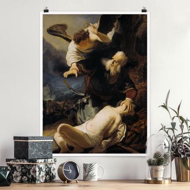 Plakat - Rembrandt van Rijn - Ofiarowanie Izaaka