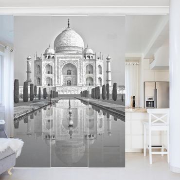 Zasłony panelowe zestaw - Taj Mahal z ogrodem