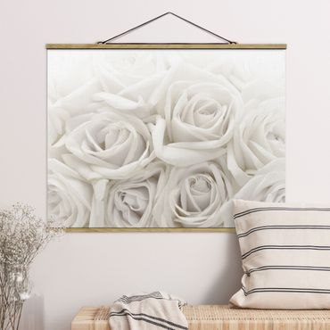 Plakat z wieszakiem - Białe róże