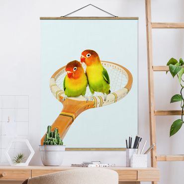 Plakat z wieszakiem - Tenis z ptakami