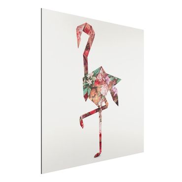 Obraz Alu-Dibond - Origami Flamingo