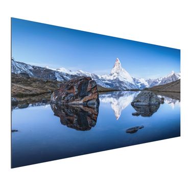 Obraz Alu-Dibond - Jezioro Stelli przed Matterhornem