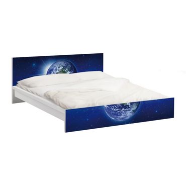 Okleina meblowa IKEA - Malm łóżko 160x200cm - Ziemia w kosmosie