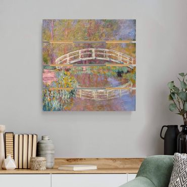 Obraz z drewna - Claude Monet - Most Moneta w ogrodzie