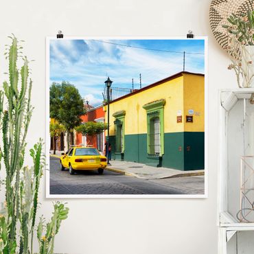 Plakat - Kolorowa ulica meksykańska