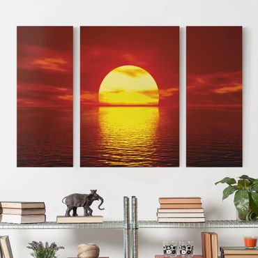 Obraz na płótnie 3-częściowy - Fantastyczny zachód słońca
