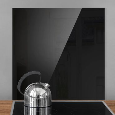 Panel szklany do kuchni - Głęboka czerń