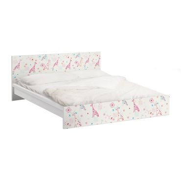 Okleina meblowa IKEA - Malm łóżko 140x200cm - Marząca żyrafa