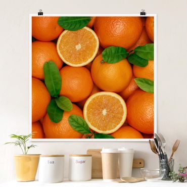 Plakat - soczyste pomarańcze