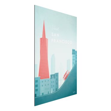 Obraz Alu-Dibond - Plakat podróżniczy - San Francisco