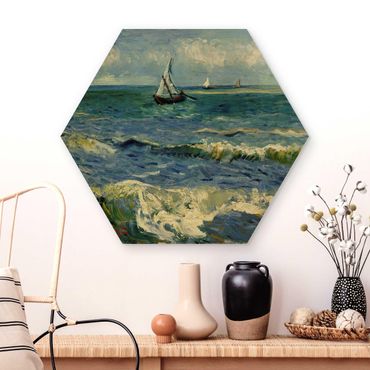 Obraz heksagonalny z drewna - Vincent van Gogh - Pejzaż morski