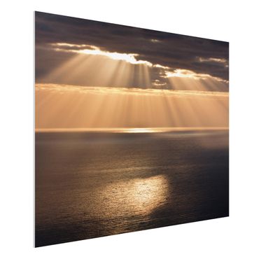 Obraz Forex - Promienie słońca nad morzem