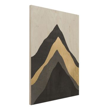 Obraz z drewna - Złotoen Mountain czarno-biały