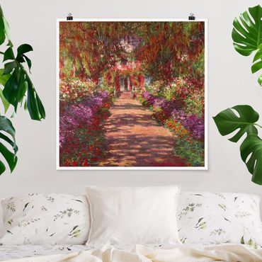 Plakat - Claude Monet - Ścieżka w ogrodzie Moneta w Giverny