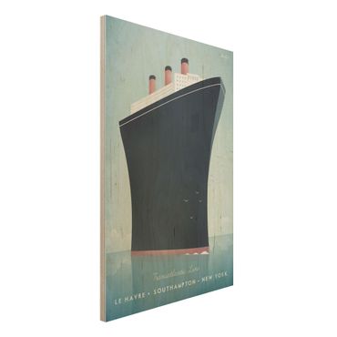 Obraz z drewna - Plakat podróżniczy - Statek wycieczkowy