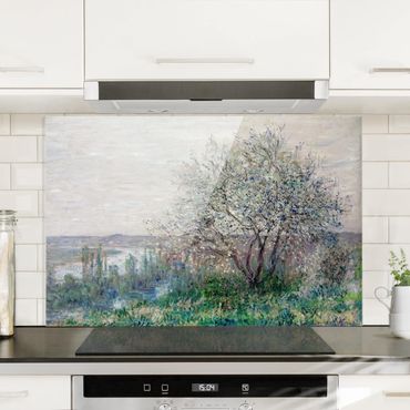 Panel szklany do kuchni - Claude Monet - wiosenny nastrój