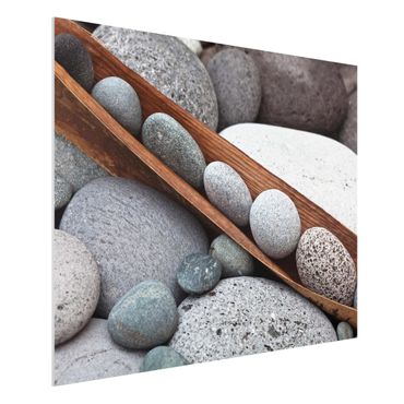 Obraz Forex - Nieruchome życie z szarymi kamieniami