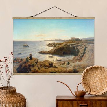 Plakat z wieszakiem - Andreas Achenbach - Wybrzeże w pobliżu Syrakuz