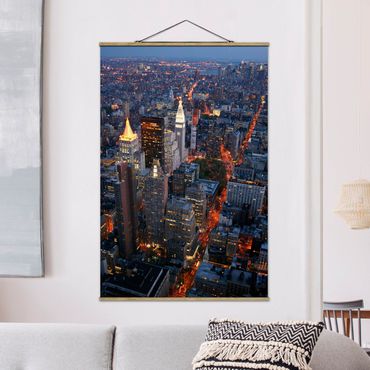 Plakat z wieszakiem - Światła Manhattanu