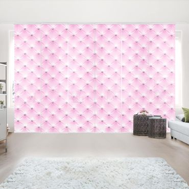 Zasłony panelowe zestaw - Diament różowy luksusowy
