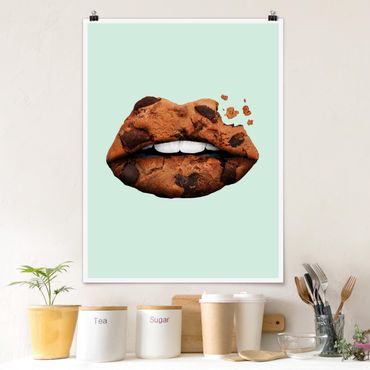 Plakat - Usta z herbatnikiem