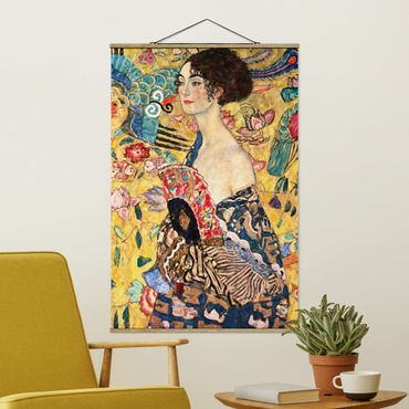 Plakat z wieszakiem - Gustav Klimt - Dama z wachlarzem