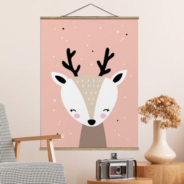 Plakat z wieszakiem - Happy Deer (Szczęśliwy jeleń)