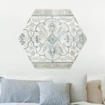 Obraz heksagonalny z Forex - Panel drewniany Persian Vintage II
