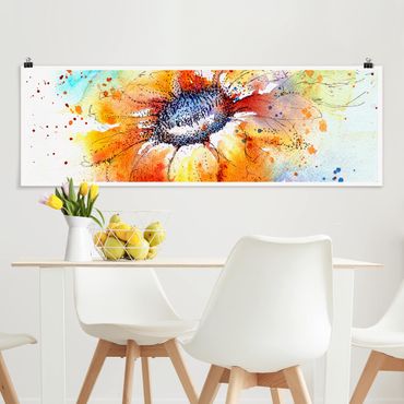Plakat - Malowany słonecznik