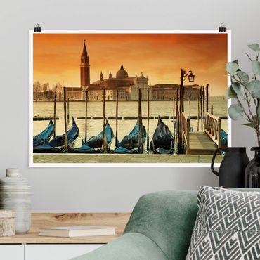 Plakat - Gondole w Wenecji