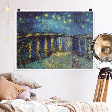 Plakat - Vincent van Gogh - Gwiaździsta noc nad Rodanem