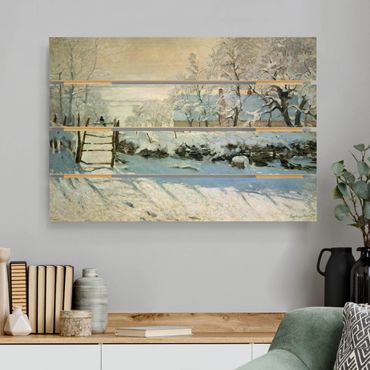 Obraz z drewna - Claude Monet - Sroka